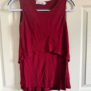Latched Mama Women's Nursing Sleeveless Tank Top Red Size XS